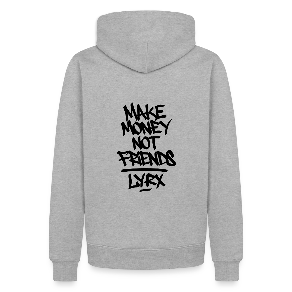Make money not friends Hoodie - heather grey