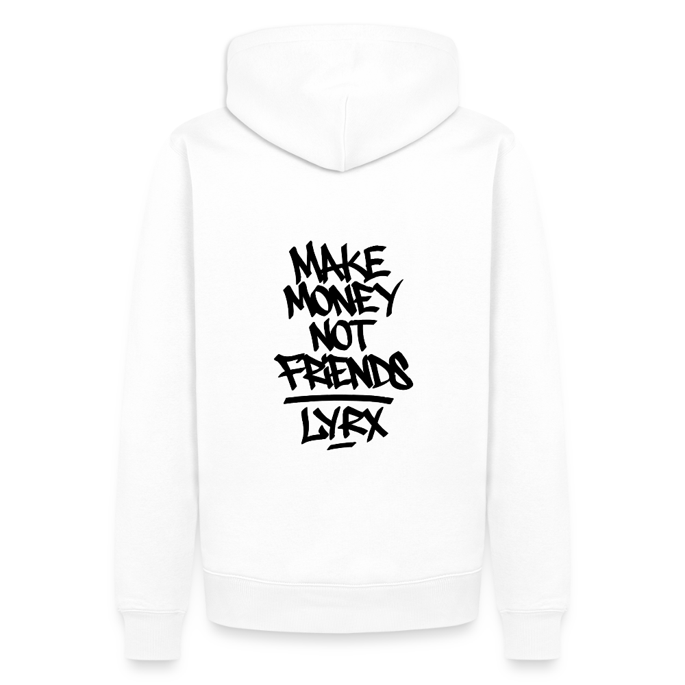 Make money not friends Hoodie - white