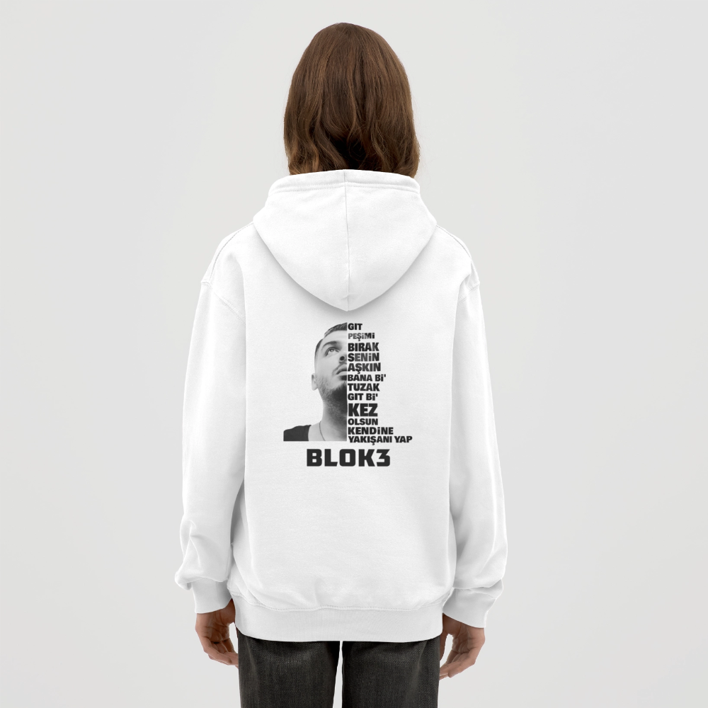 BLOK3 - Git Oversize Hoodie - white