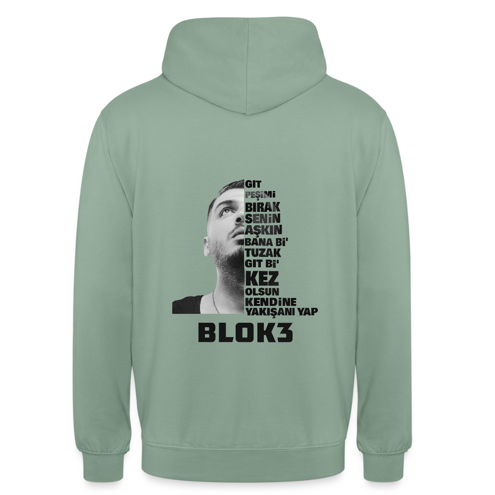 BLOK3 - Git Oversize Hoodie - steel green