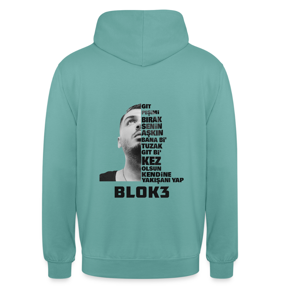 BLOK3 - Git Oversize Hoodie - pastel turquoise